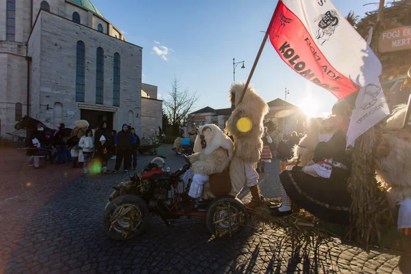 Busojaras karnawału Mohaczem — Zdjęcie stockowe