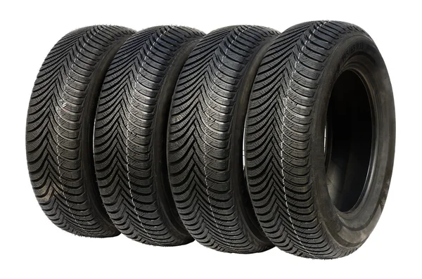 Zimní pneumatiky na auto — Stock fotografie