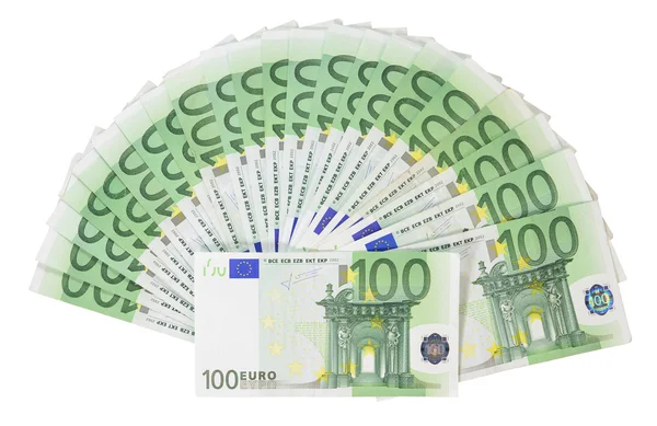 Банкноти євро ста — стокове фото
