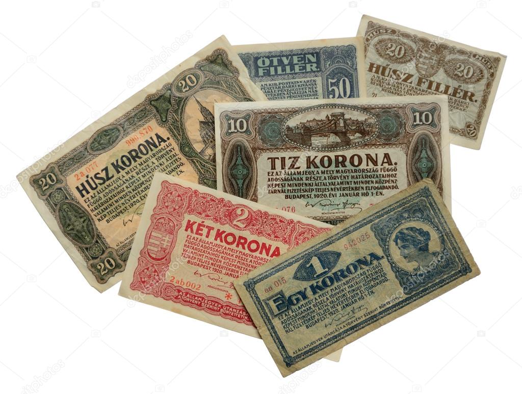 Old Hungarian banknotes