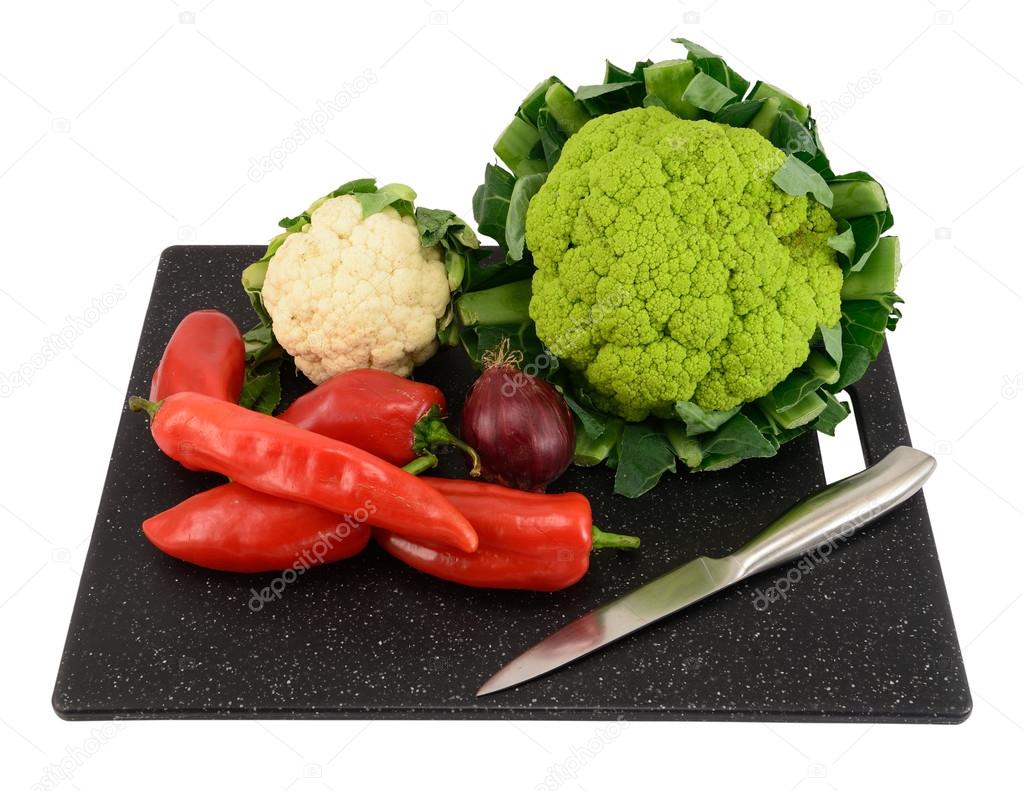 Various vegetable on cutting board