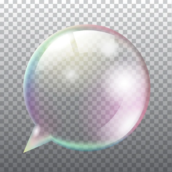 Abstract transparent soap speech bubble — Stock Vector