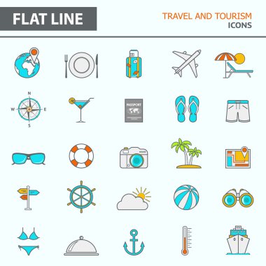 Modern simple line icons  clipart
