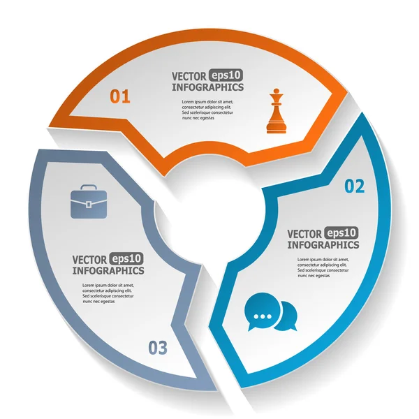 Infografica cerchio moderno — Vettoriale Stock