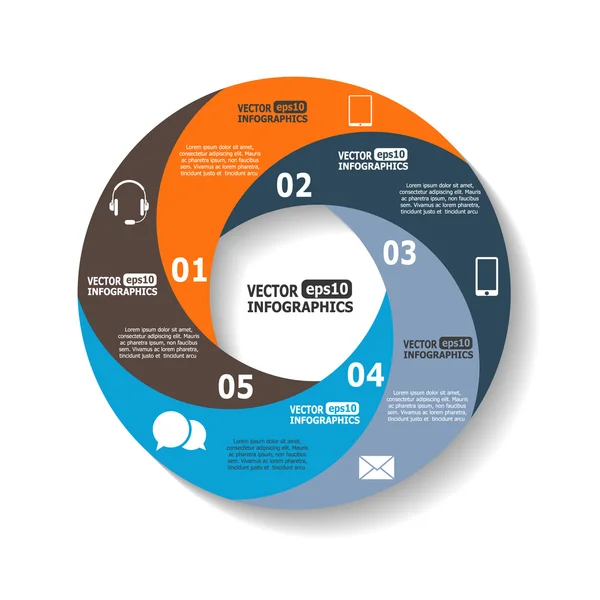 Infographie circulaire moderne — Image vectorielle