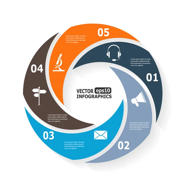 Moderne Kreis-Infografik — Stockvektor