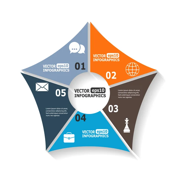 Infográficos de círculo modernos — Vetor de Stock