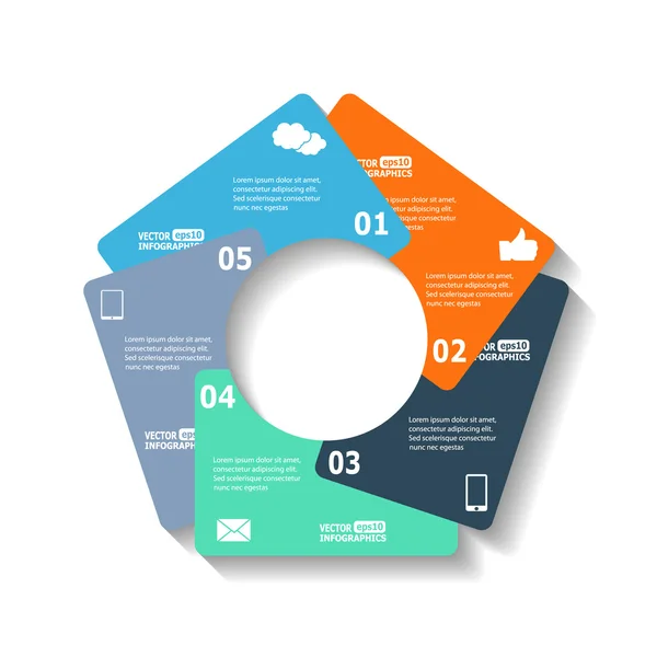 Infográficos de círculo modernos —  Vetores de Stock