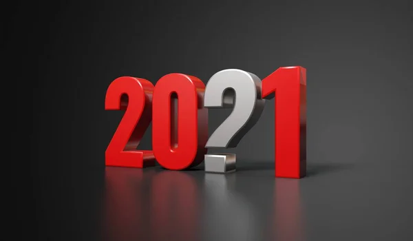 2021 Con Punto Interrogativo Rendering — Foto Stock