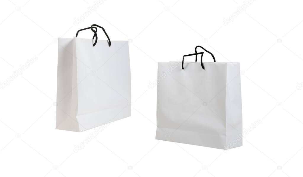 mock up shopping bag studio shot white background