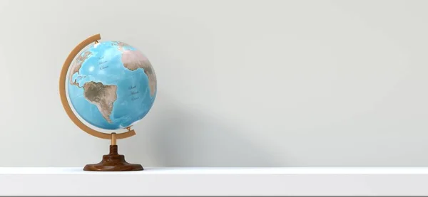 Terrestrial Globe Shelf Rendering — Stock Photo, Image