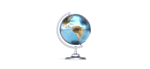 Terrestrial Globe White Background Rendering — Stock Photo, Image