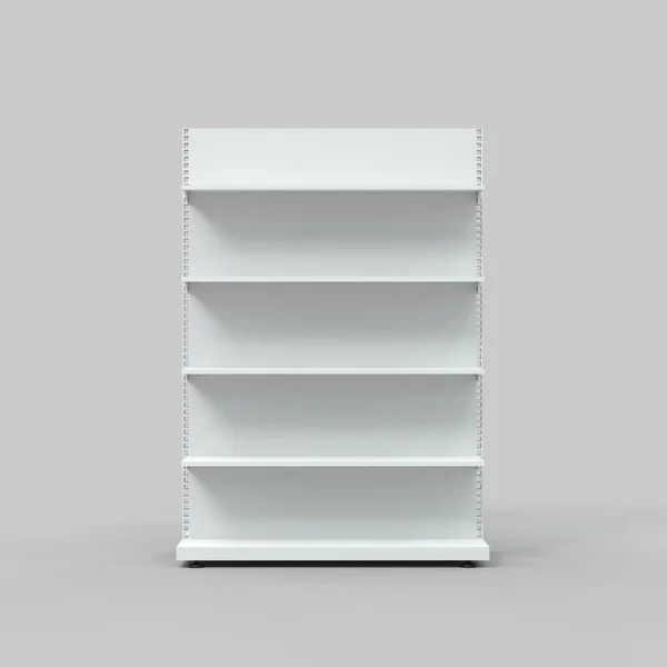Rendering Empty Shelf Grey Background — Stock Photo, Image
