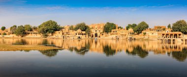 Gadi Sagar (Gadisar), Jaisalmer, Rajasthan, Hindistan, Asya