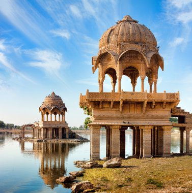 Gadi Sagar (Gadisar), Jaisalmer, Rajasthan, Hindistan, Asya