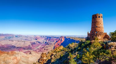 Grand Canyon Desert görünümü Watchtower, Arizona, ABD.
