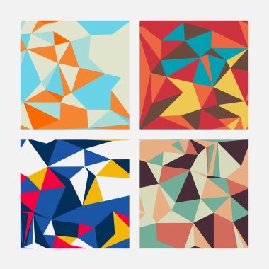 Renkli arka geometrik dizi