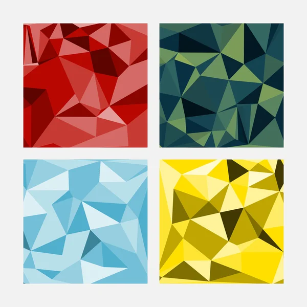 カラフルな抽象的な幾何学的な背景のセット — ストックベクタ
