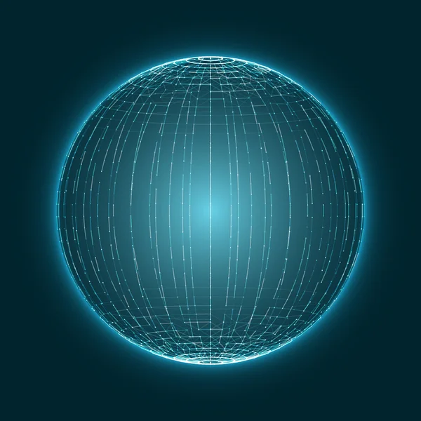 Illustration 3D abstraite Globe — Image vectorielle