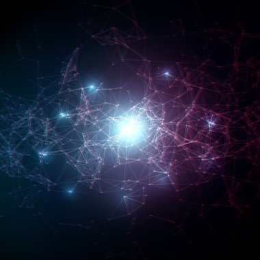 3d poligonal uzay arka plan