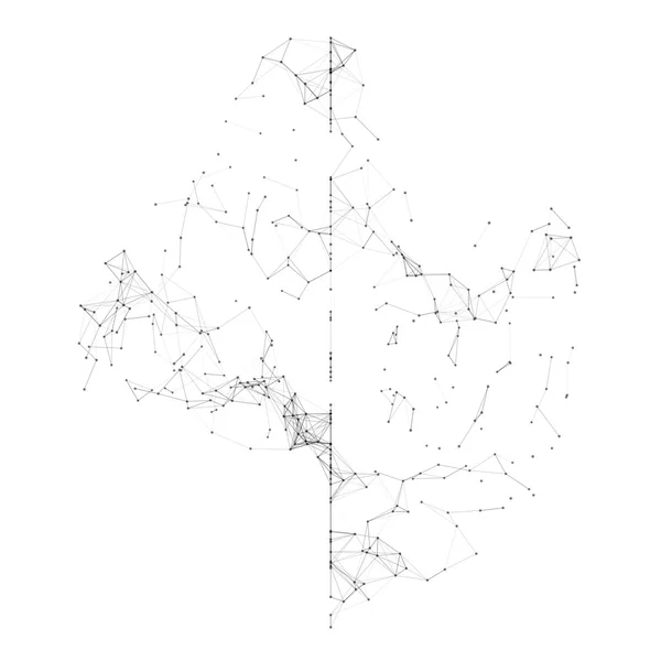 Maille noire abstraite sur fond transparent — Image vectorielle