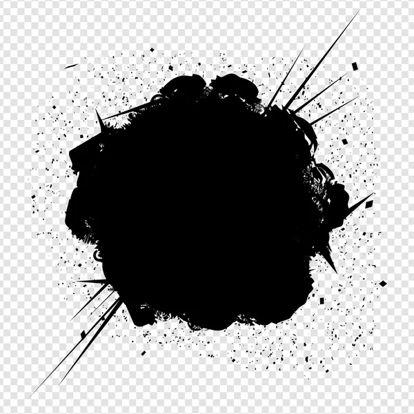 Explosion Isolated on Transparent Background — Stock Vector