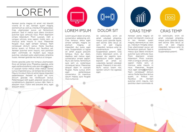 Satz abstrakter Flyer geometrisches Polygon — Stockvektor