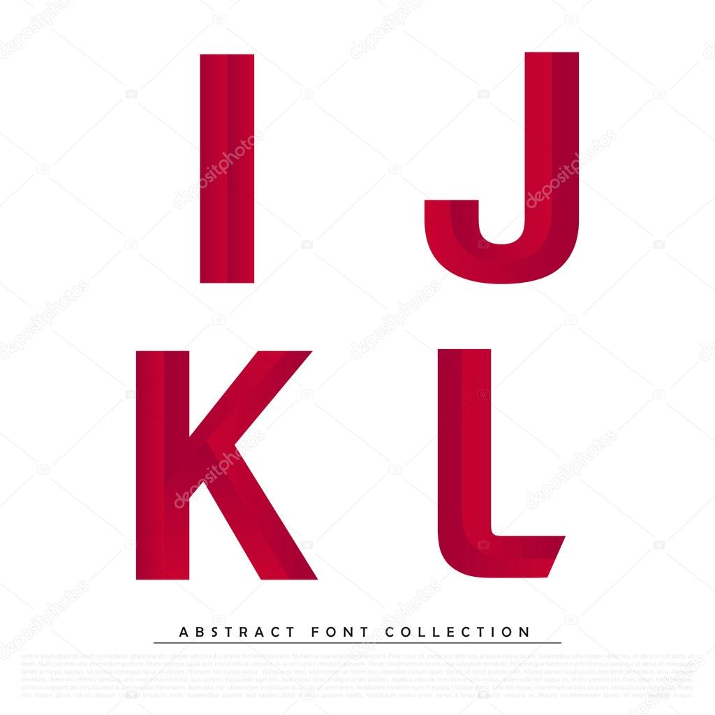 Abstract Red Typographic Alphabet Stock Vector Image by ©hunthomas