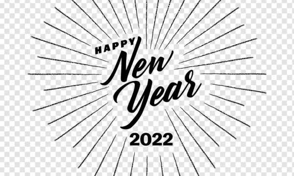 2022 Happy New Year Design Template Celebration Typographie Affiche Bannière — Image vectorielle