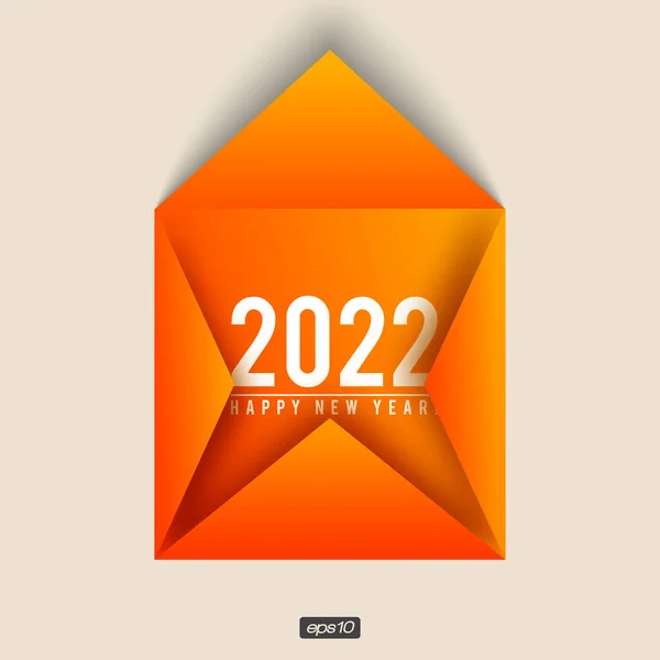 Creative 2022 Happy New Year Card Editable Vector Design — Stockový vektor