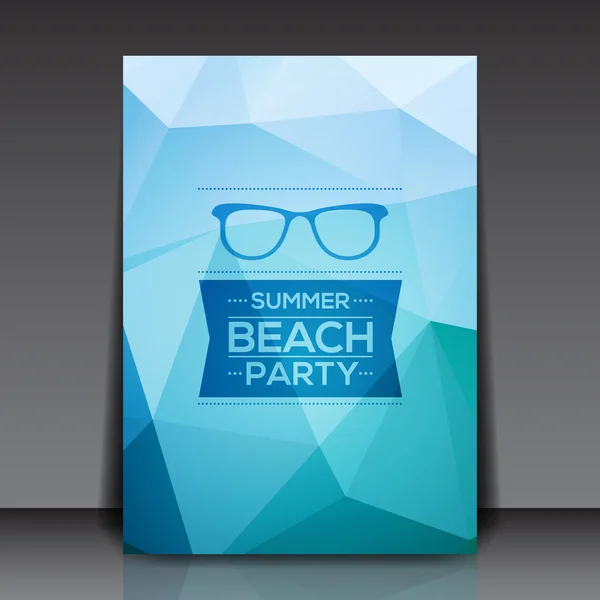 Αφηρημένη καλοκαίρι κόμμα flyer πρότυπο — Διανυσματικό Αρχείο