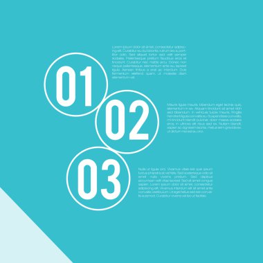 Bir vektör iki üç ilerleme afiş seçenekleri