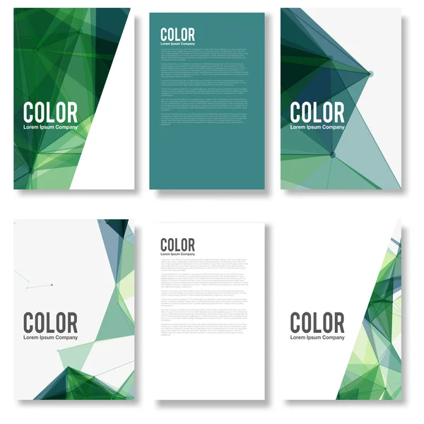 Conjunto de folhetos abstratos modernos coloridos — Vetor de Stock