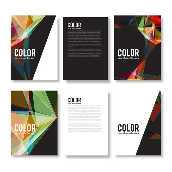 Conjunto de coloridos volantes abstractos modernos — Vector de stock