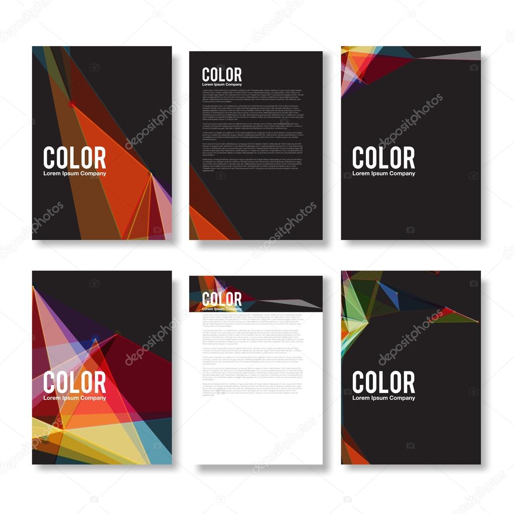 Set of Colorful Modern Abstract Flyers