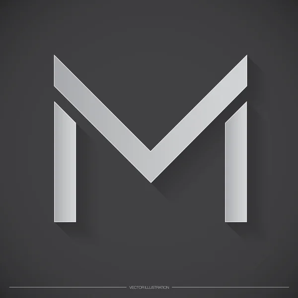 List logo m — Wektor stockowy
