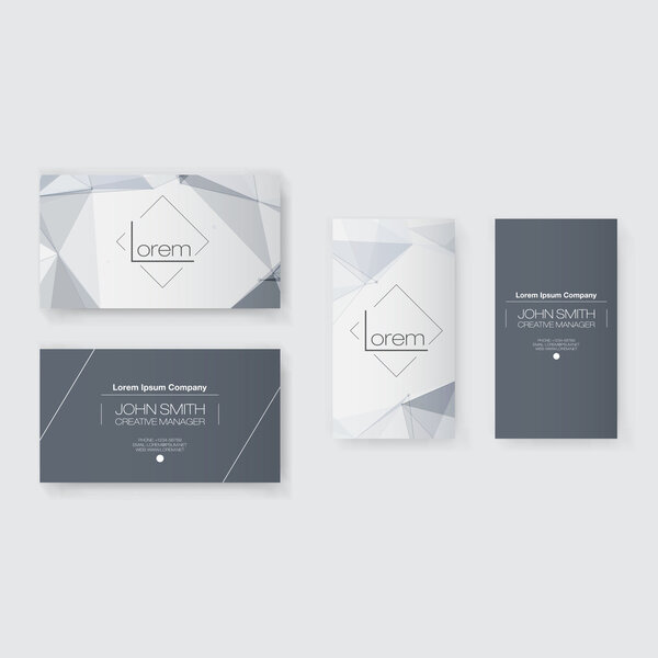 Абстрактный набор шаблонов визитных карточек
