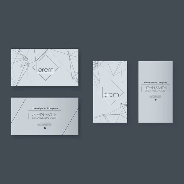 Abstract Business Card Template Set — Stock Vector