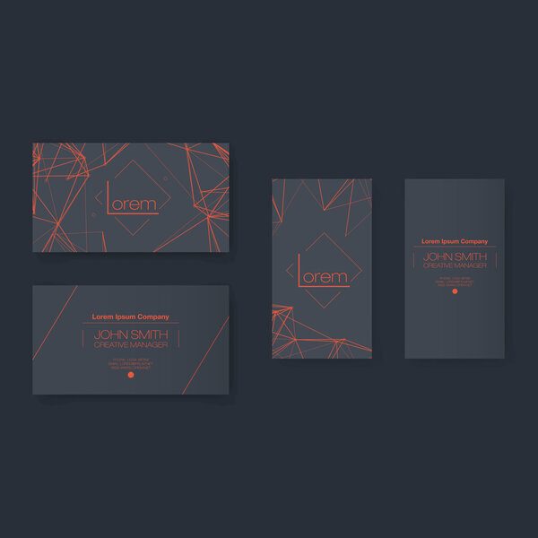 Абстрактный набор шаблонов визитных карточек
