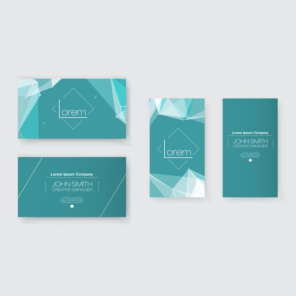 Абстрактный набор шаблонов визитных карточек
