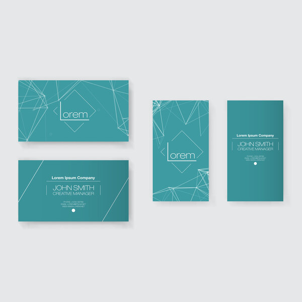 Абстрактный набор шаблонов визитных карточек

