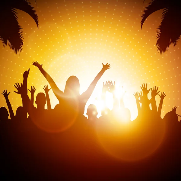 Party People, Beach Party achtergrond — Stockvector