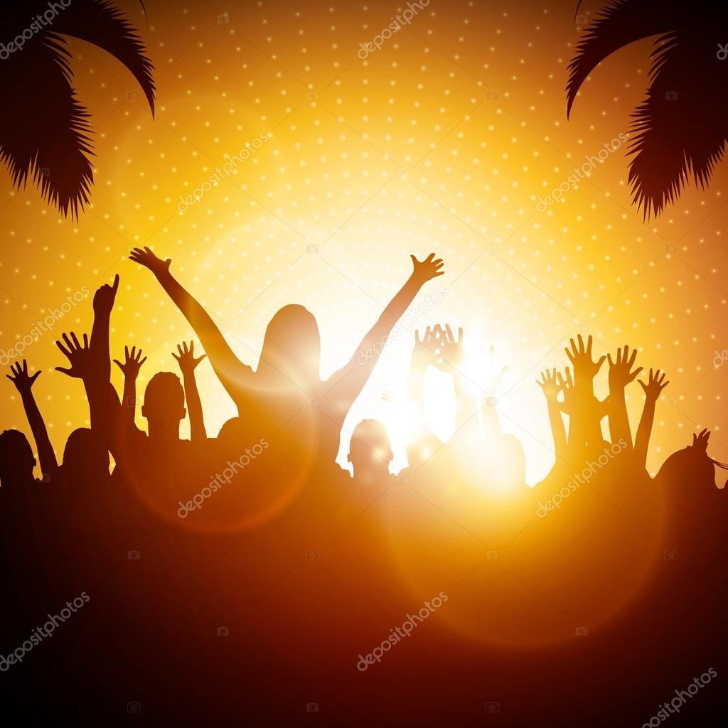 Party People, Beach Party Background Stock Illustration by ©hunthomas ...