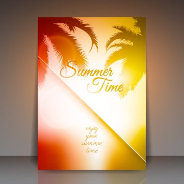 Yaz saati afiş arka plan