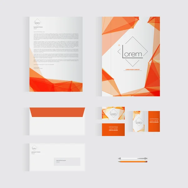 Rotes Briefpapier Vorlage Design für Unternehmen — Stockvektor