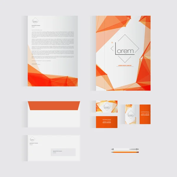 Rode briefpapier sjabloonontwerp voor Business — Stockvector