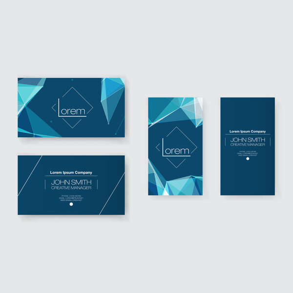 Абстрактный набор шаблонов визитных карточек
