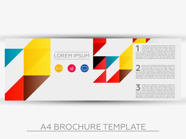 A4 Abstract Business Brochure Template - Vector Design — Stock Vector