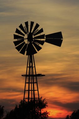 Kansas turuncu fırıldak günbatımı