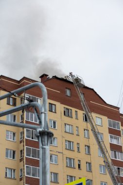 Yangın koruma makine. Rusya, Ufa - 13 Mart 2016.